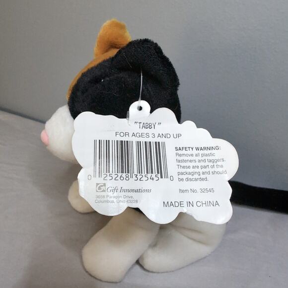GAF Great American Fun Bean Sprouts Plush Beanbag Calico Cat Tagged Tabby 32545 - Picture 4 of 14